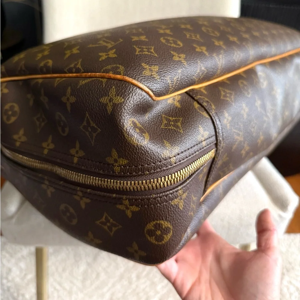 Authentic Louis Vuitton Alizé travel bag M41393 brown monogram LV canvas unisex